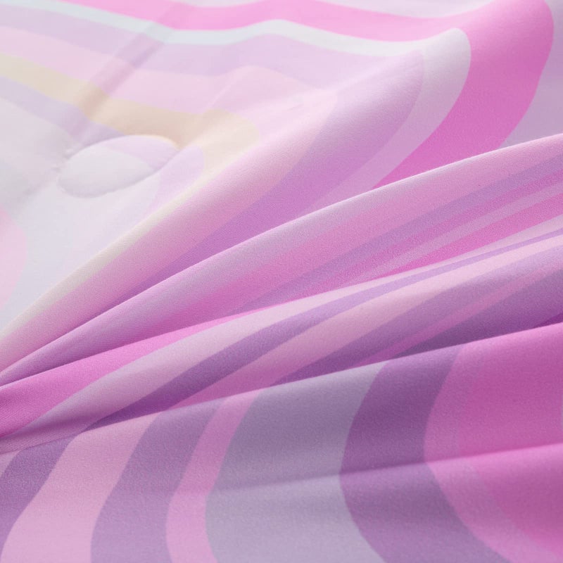 Bodhi Tie Dye Marbling Comforter Set - Colorful Marble Teen Girl Bedding - Watercolor Pastel Pink Blue Purple - 2 Piece Bright Girly Comforter (Twin) - Image 5